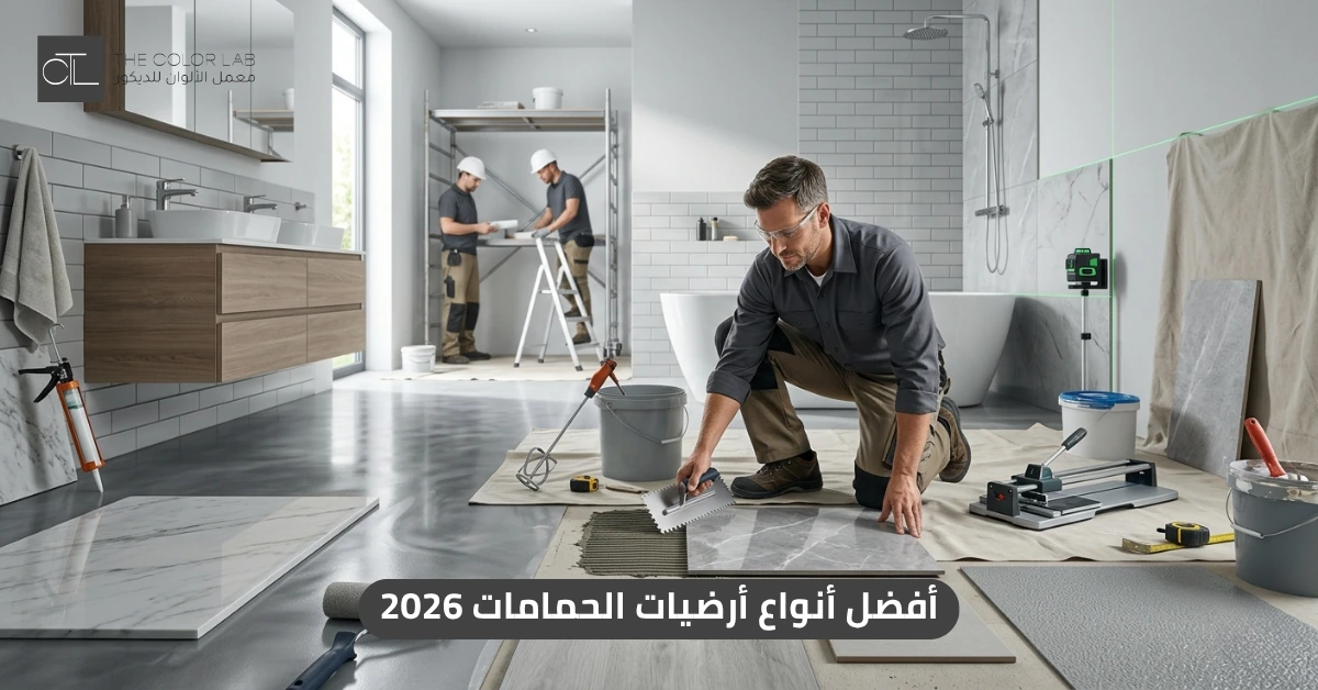 أفضل أنواع أرضيات الحمامات